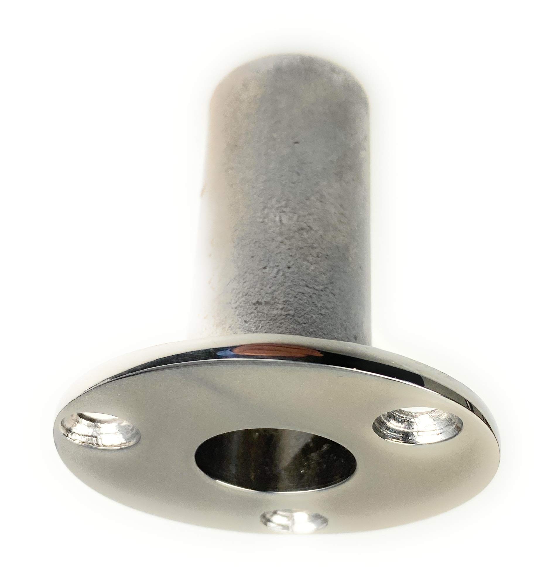 ARBO-INOX Rohrhalter für Persenning oder Sprayhood–Relingsfuß -auch als Bodenhülse oder Pfostenträger -Edelstahl AISI316 – 20–30 mm Rohr – Langlebiger Halt
