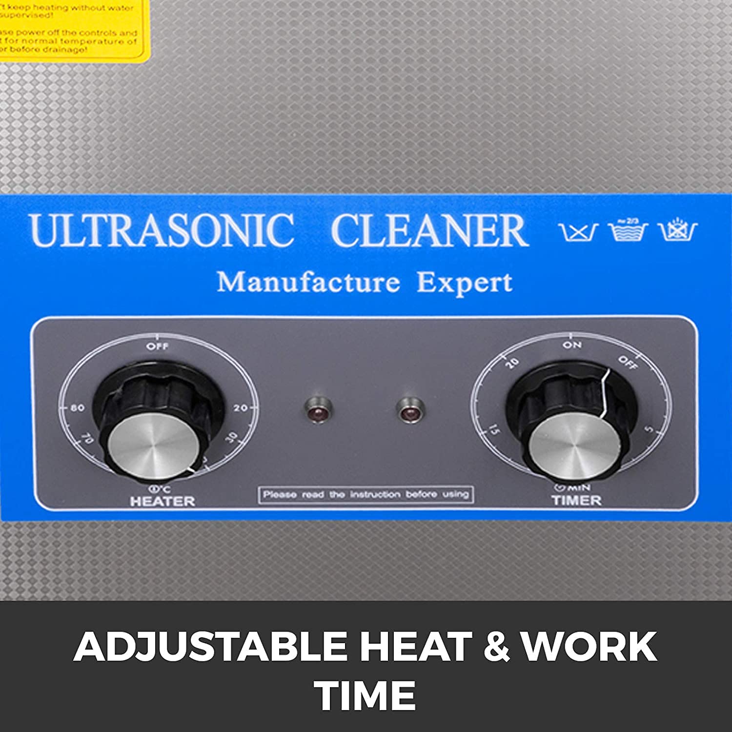 VEVOR Knob Control Ultrasonic Ultraschallreiniger 6,5 L, Ultraschall Reinigungsgerät 220 V, Ultraschallreiniger mit Heizung, Schmuckreiniger Ultraschall 40 kHz, Digitaler Ultraschallreiniger 300 W