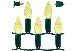 YULETIME Warm White Giant C6 Strawberry LED Christmas Lights