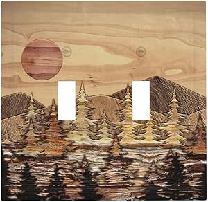 Myfsucce Retro Map Compass Light Switch Cover - 2-Gang Double Toggle, Decorative Wall Plate - View #9