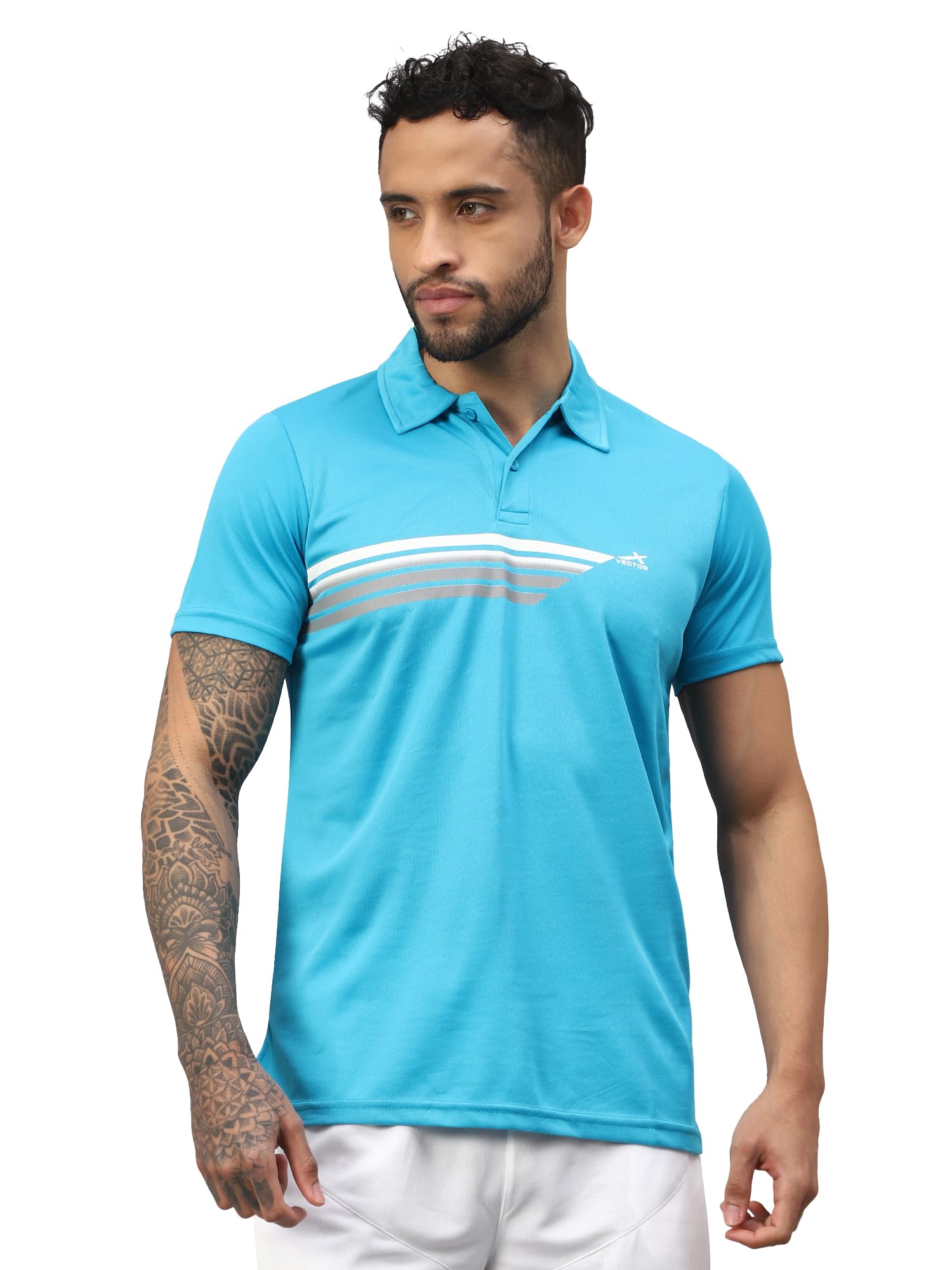 Vector XVTD-300-C-S Polyester T Shirts (Blue)