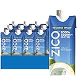 Zico 100% Coconut Water, No added Sugar, Refreshingly Delicious, Hydration with Electrolytes, 11.2 Fl Oz (Pack of 12)