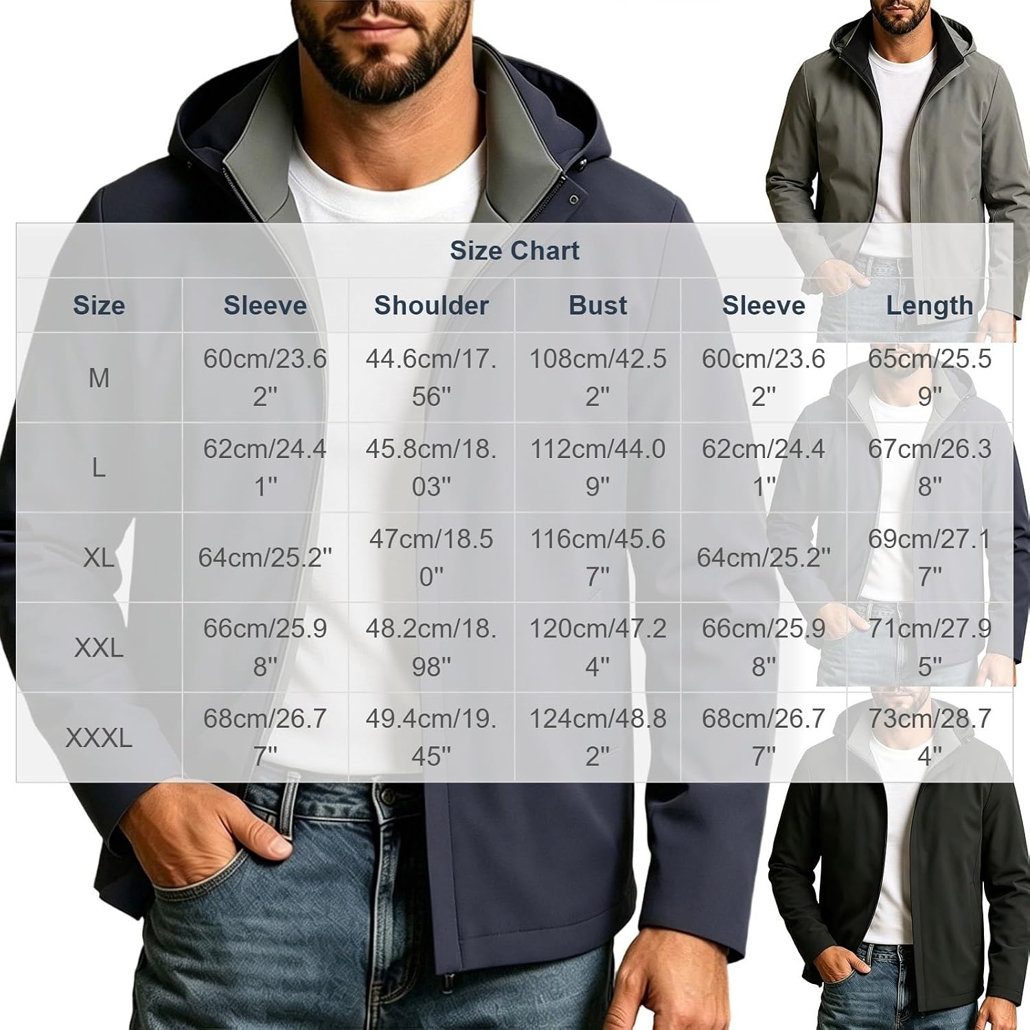 Men's Rain Jacket Zip Up Outdoor Lightweight Waterproof | Men's Zip Up Waterproof Rain Jacket Outdoor Lightweight Softshell Raincoat for Hiking Travel Jackets with Pocket