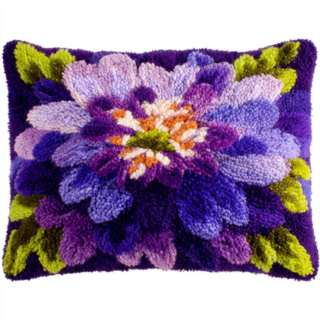 Kitquiver Cushion Making Kit Fantasy Flowers DIY Tapestry Throw Pillow Cover Needlepoint Cushion Kits for Home Décor Needlework Kit for Beginners 17x17In