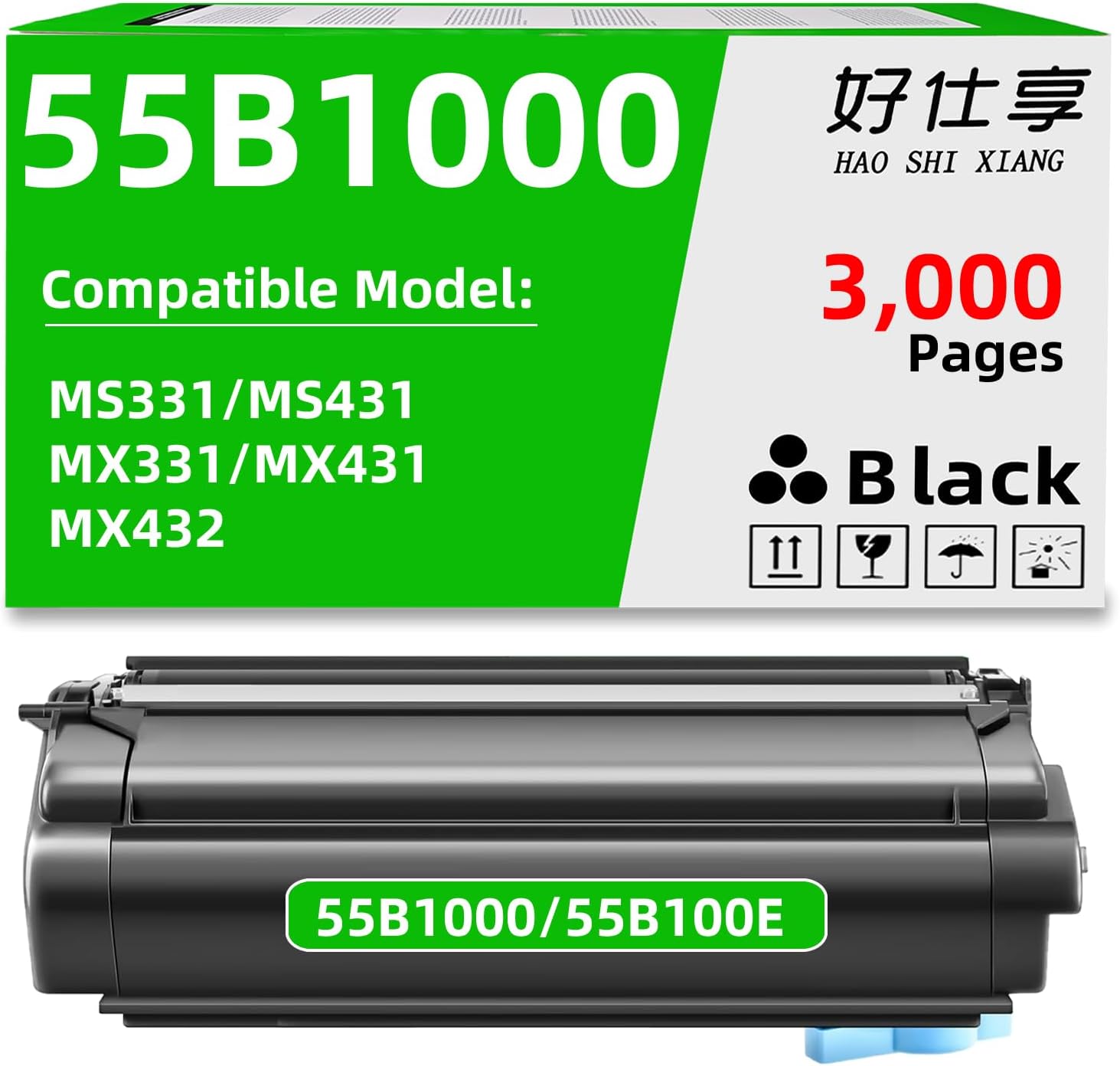 55B0ZA0 Imaging Unit Drum Unit Replacement Compatible for Lexmark MS331dn MS431 MS431dw MX331 MX431 MX431 MX432 B3340 B3442 MB3442 M1342 XM1342 XM3142 Printer