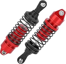 Amortecedor RC Metal Amortecedor, Boa Flexibilidade Amortecedor RC Amortecedor Design Profissional de Alta Resistência para TRAXXAS SLASH 2WD RC Car para Trabalho(vermelho)