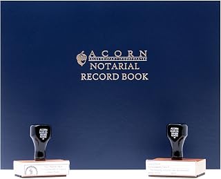 Michigan Notary Value Kit, Notary Public Supplies Michigan, Includes Journal, Acknowledgement Stamp, Rectangular Notary Stamp, with Wood Handle Stamps