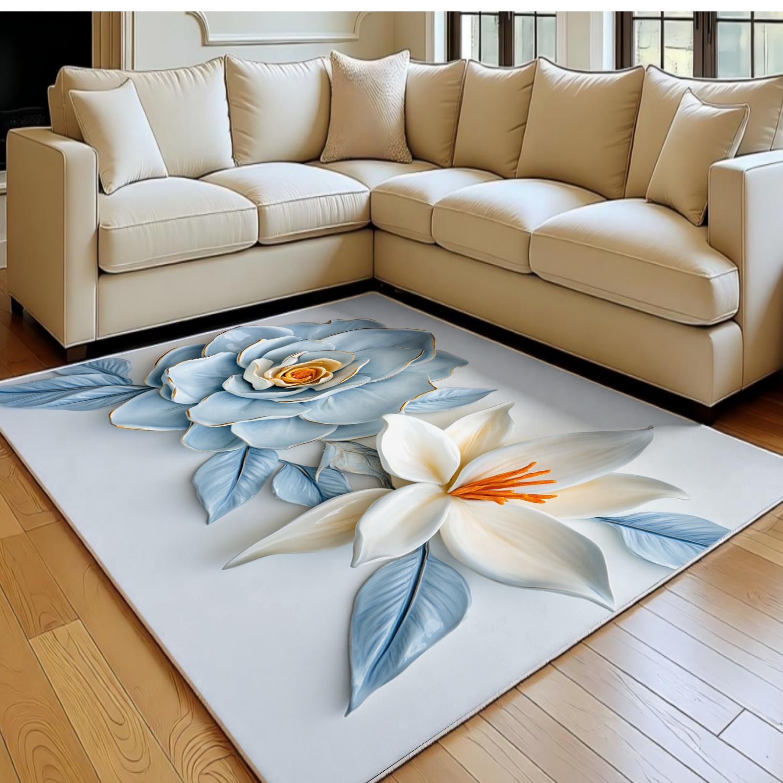 Tapis salon moderne 140x200 antidérapant pour éviter les glissades