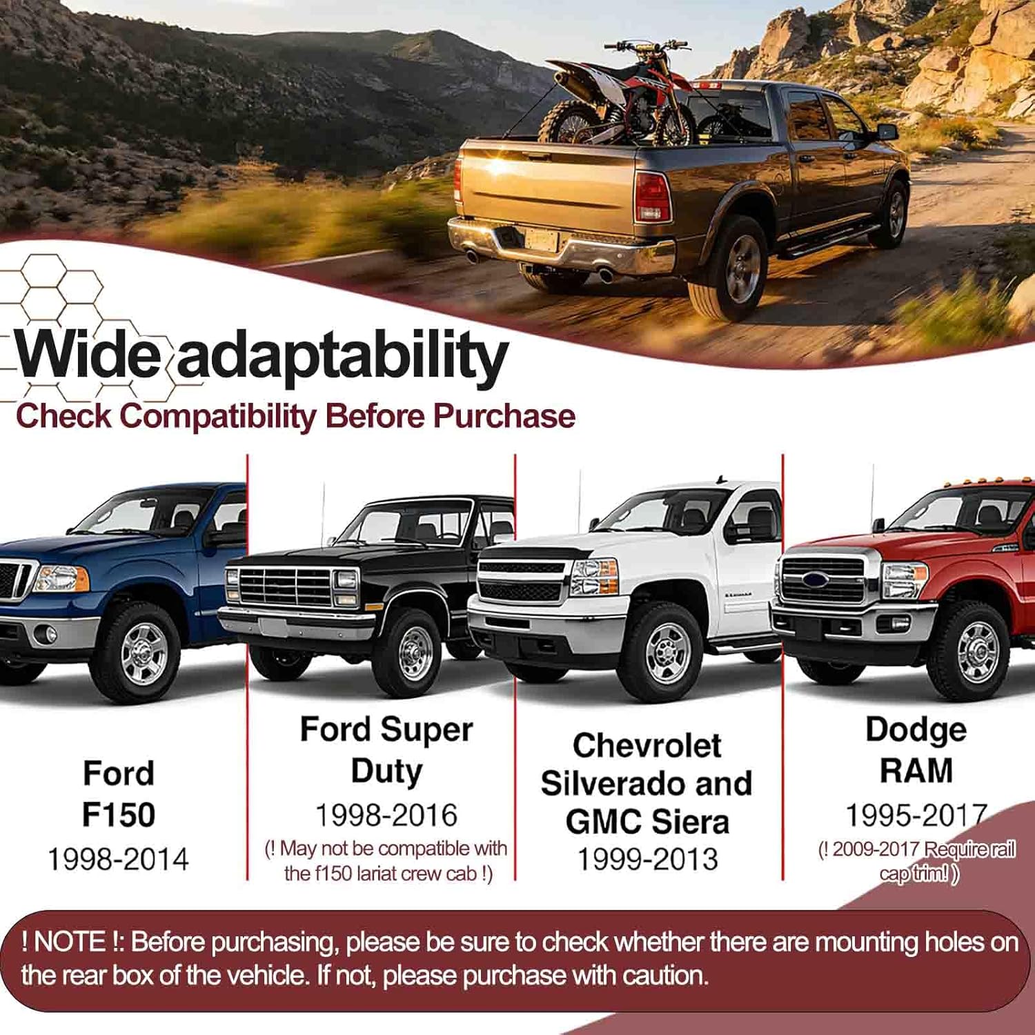 Truck Ez Tie Down Anchors Compatible with 1998-2014 F150, 1998-2016 Super Duty, 1999-2013 Chevrolet Silverado/Gmc Sierra,1995-2017 Dodge Ram Box Anchor Accessories (4pcs)