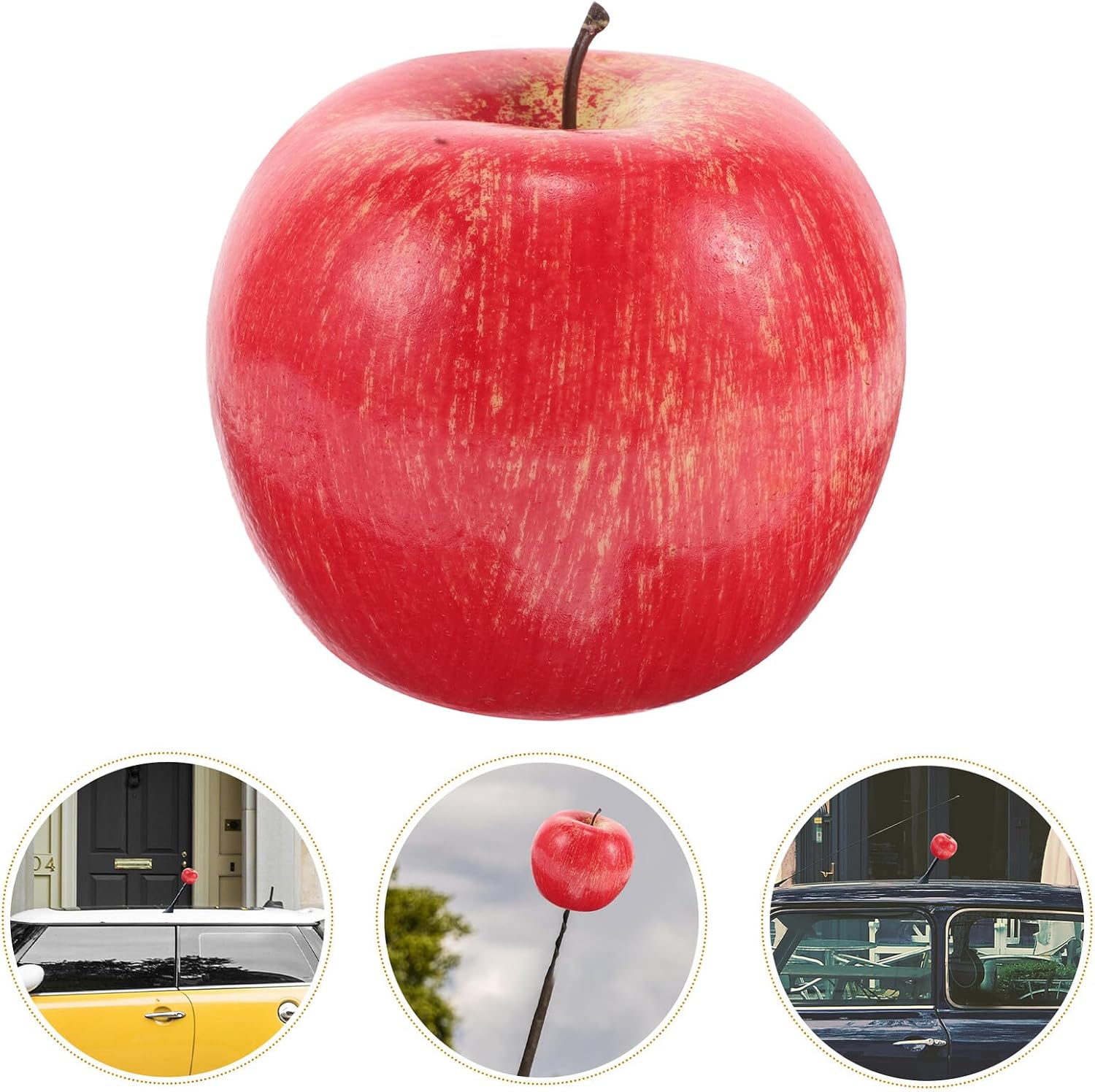 Unomor Shaped Car Antenna Topper Cute Faux Fruit Decor Quick Install Ball-Shaped Vehicle Roof Ornament for Trucks and Cars