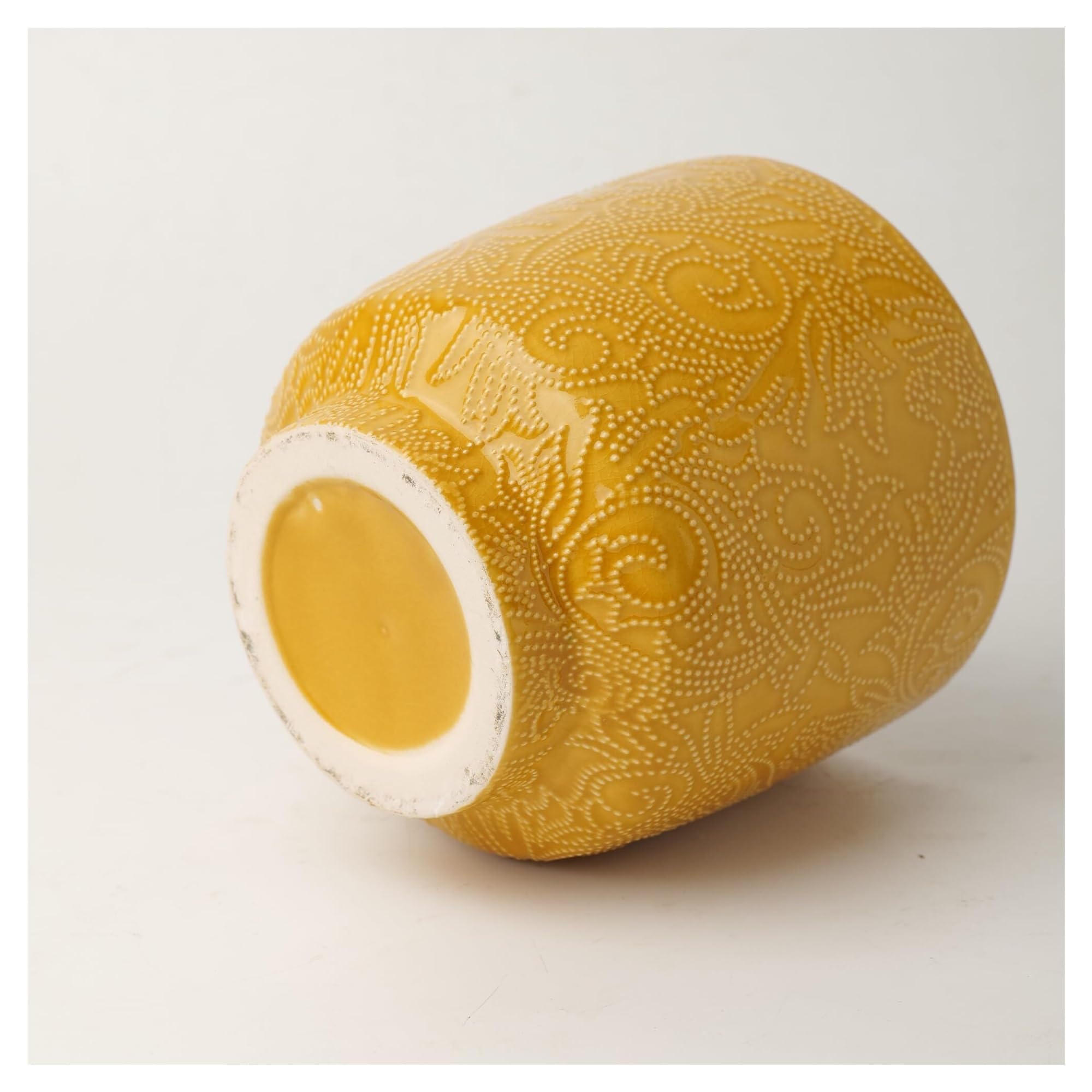 Doniczki na rośliny Ceramiczna doniczka na rośliny, wytłoczony wzór, doniczka na sukulenty, kaktus, orchidea prezenty dla miłośników roślin