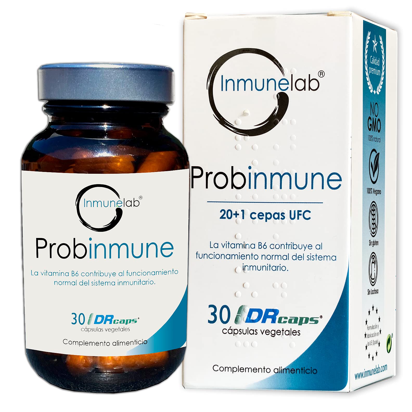 Probinmune, probiotische und präbiotische (symbiotische) 20+1 Stämme, Bacillus subtillis (natto), Bacillus coagulans. Saccharomyces boulardii,30 Kapseln mit verzögerter Freisetzung (DRcaps®)