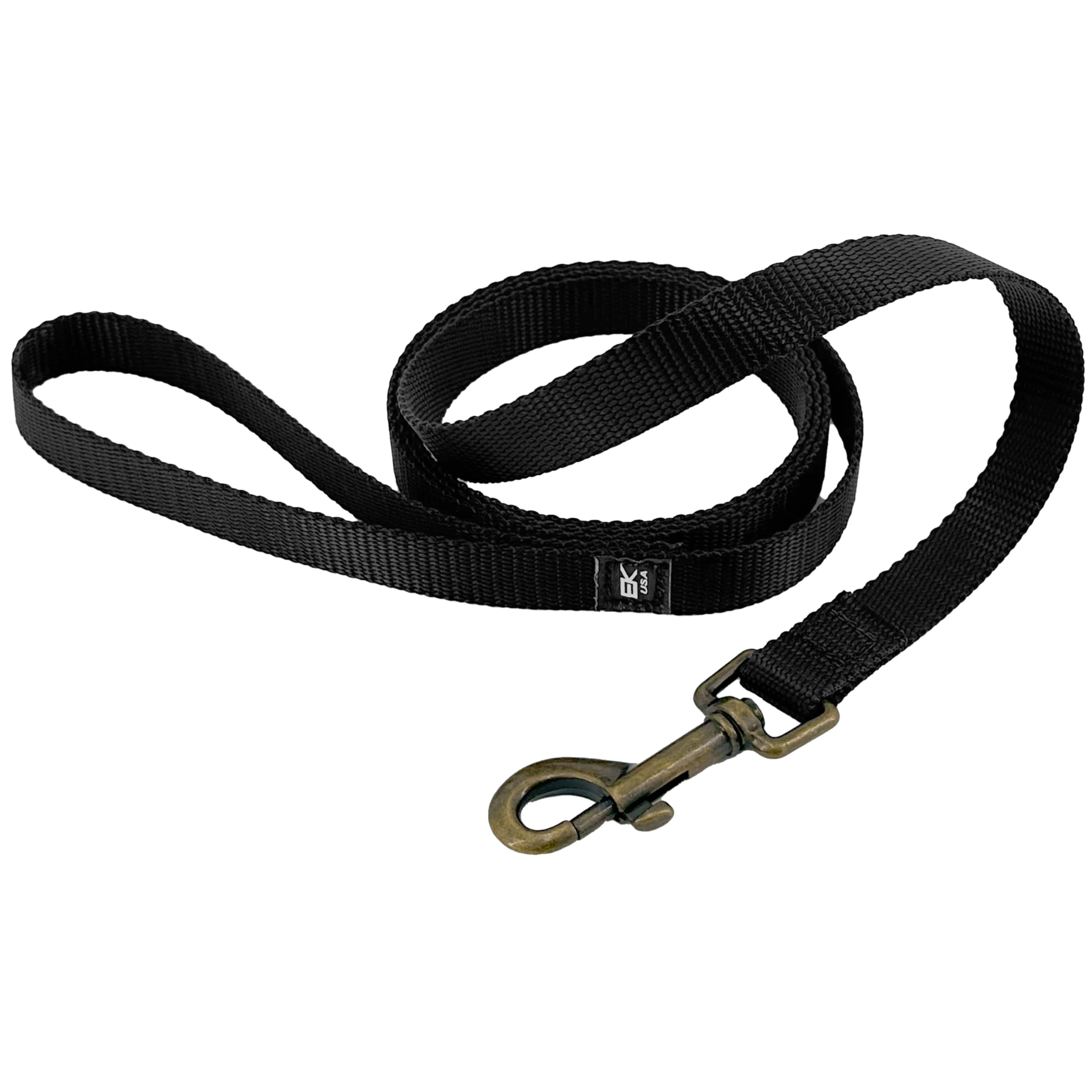 Laisse étroite pour chien W13 Noir EK World Wide en nylon résistant