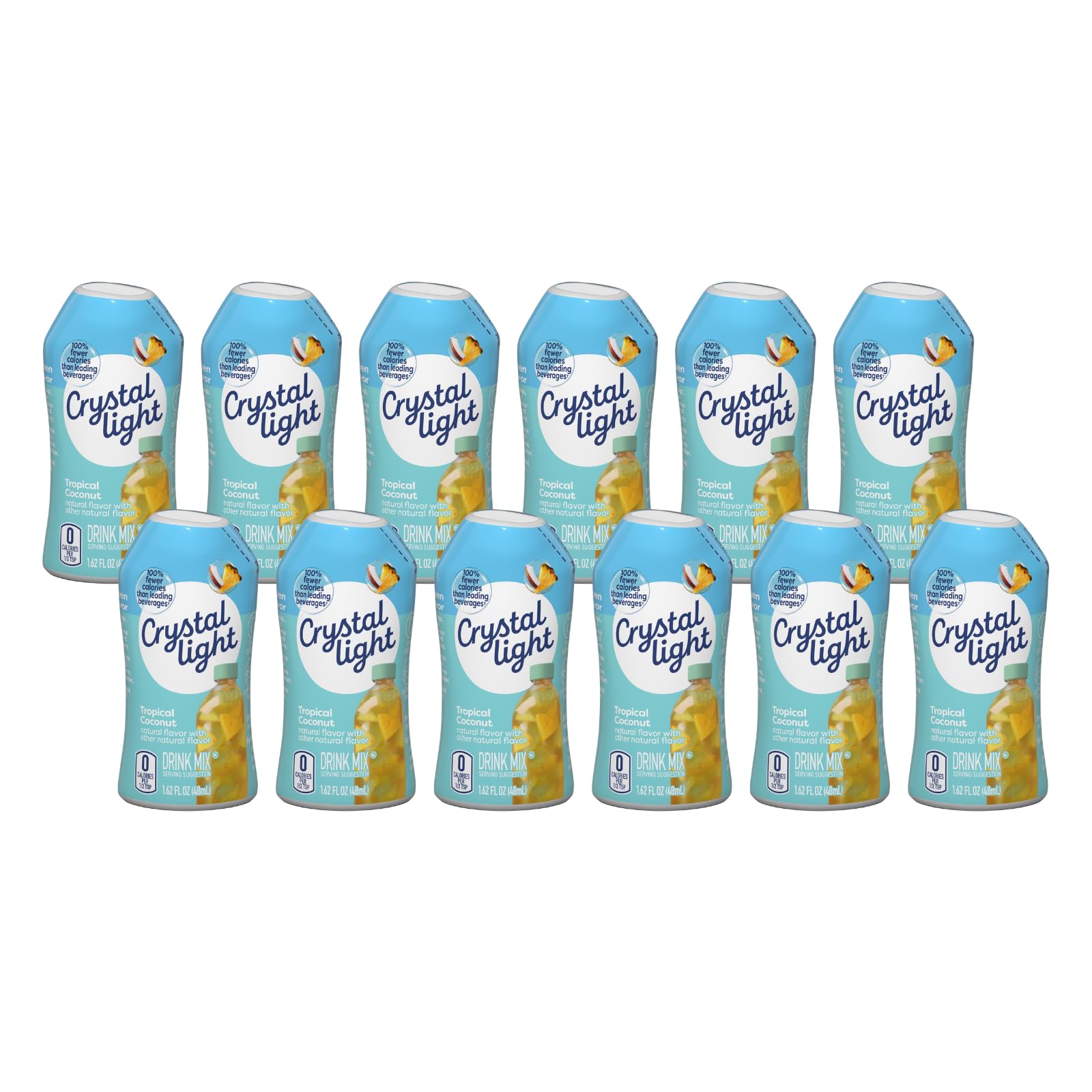 Crystal Light Liquid Energy Drink, Tropical Coconut, 1.62 fl oz (Pack of 12)