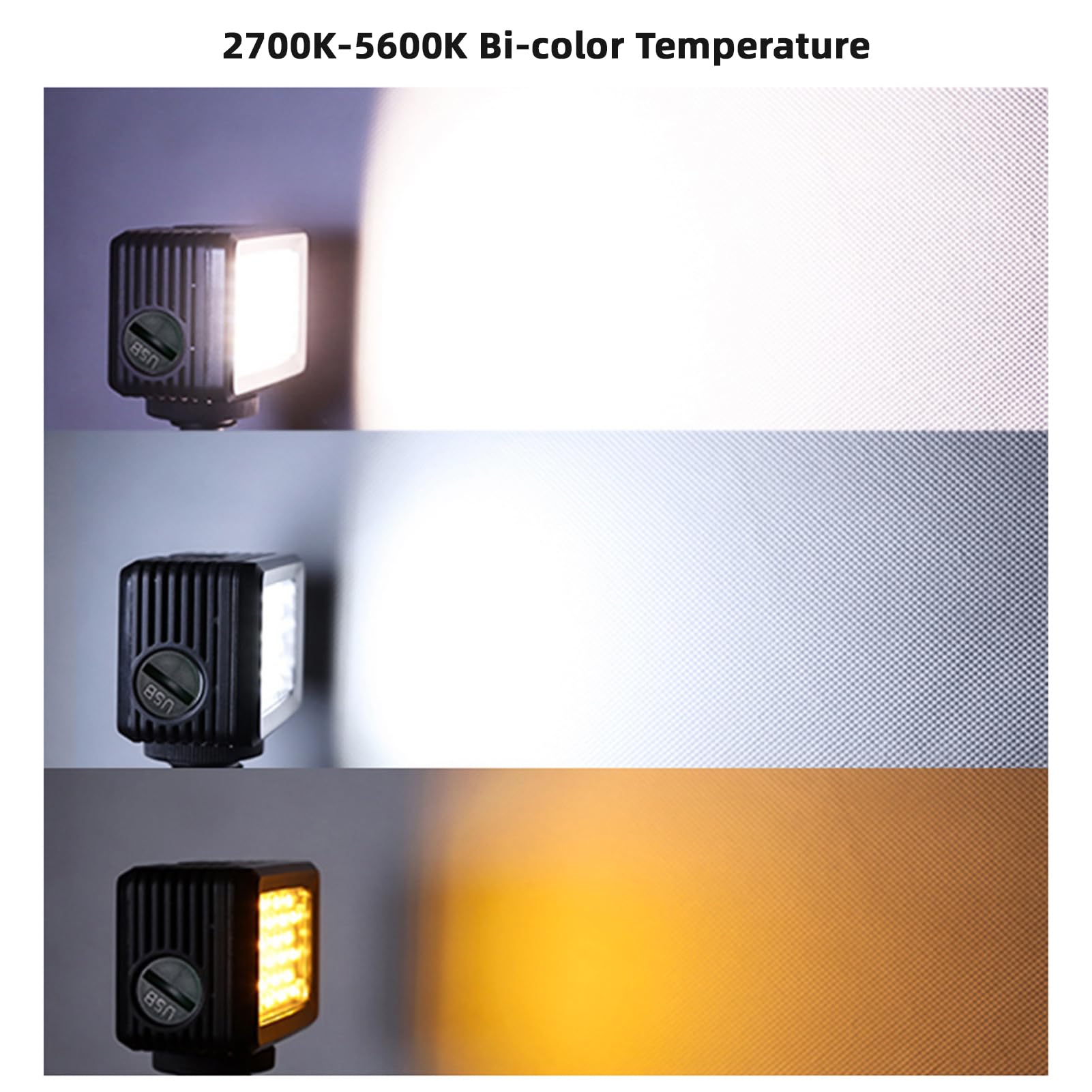 Aoresac Kit Luce Subacquea a LED Impermeabile 40M Kit Luce Subacquea 5W 2700-5600K Batteria Incorporata 7 Effetti Scena con Bastone Galleggiante, per la Registrazione Video