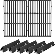 SHINESTAR Replacement Flavorizer Bars & Grill Grates for Weber Spirit 300 and Spirit II 300 Series,Fits E310/320/330 S-310 SP-330,Porcelain Steel Bars and Cast Iron Grates,Replaces Parts 7636 7638