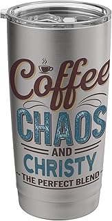 CHRISTY Personalized Cute Coffee Girls CHRISTY Name Stainless Steel Insulated Tumbler