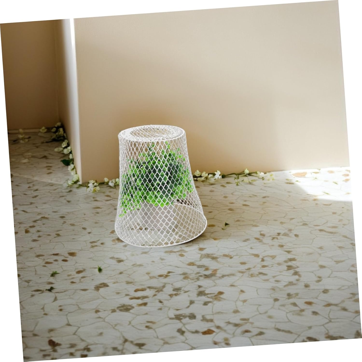 Mipcase 1 Set Garden Cloche for Plants Metal Mesh Protector with Chicken Wire Covers Ground Stakes and Labels Versatile Plant Cage for and Fruits for Balcony and Outdoor Gardening