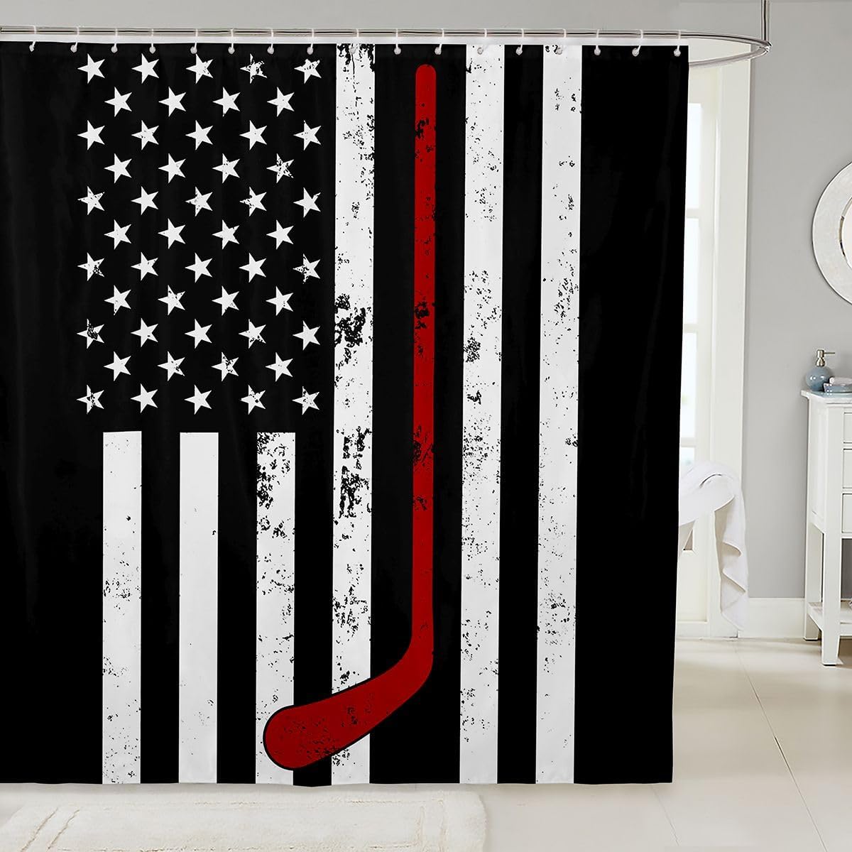 Feelyou Ice Hockey Shower Curtain for Bathroom Decor 72"x72"