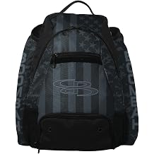 Boombah Prospect Batpack USA Clandestine 2 Black/Charcoal Bat Bag - 20.5" x 16" x 16"