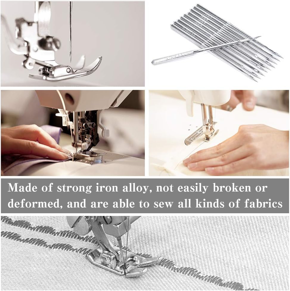 20 Count Home Sewing Machine Needles Size 11, Universal Machine Needles Regular Point Machine Needles Sewing Machine Tools for Machine Sewing and Quilting