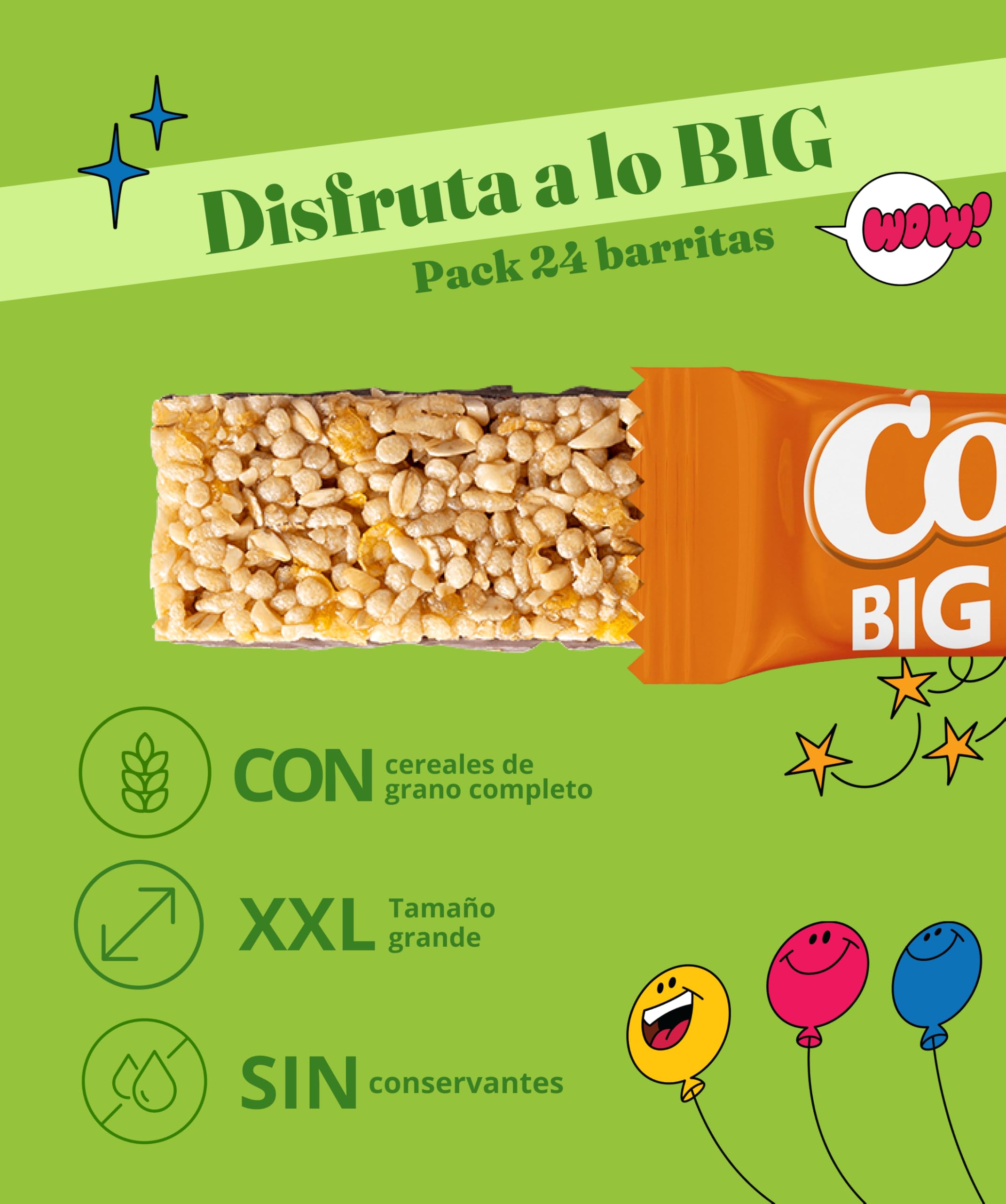 Corny Big Barritas de Cereales con Cacahuetes y Chocolate, 24x50 g