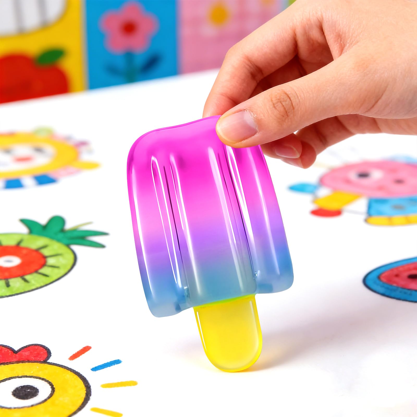 Ice Cream Squeeze Squishy Toys, Summer Sensory Stress Relief, high-Pressure Relief, Gentle Compression, Suitable for Relaxation, Adult use in Offices and at Home (1pc) — view 2