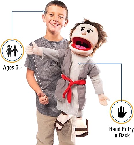 Pastor de 25 pulgadas, personaje bíblico de cuerpo completo, marioneta de ministerio cristiano