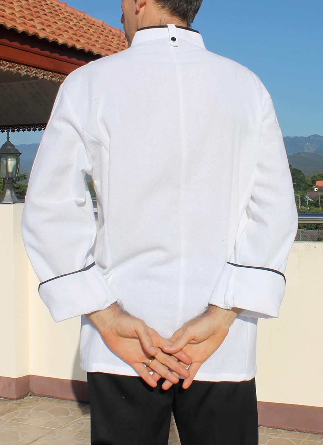 RaanPahMuang 100% Cotton Chefs Jacket Long Sleeve Professional Chef Shirt Tunic