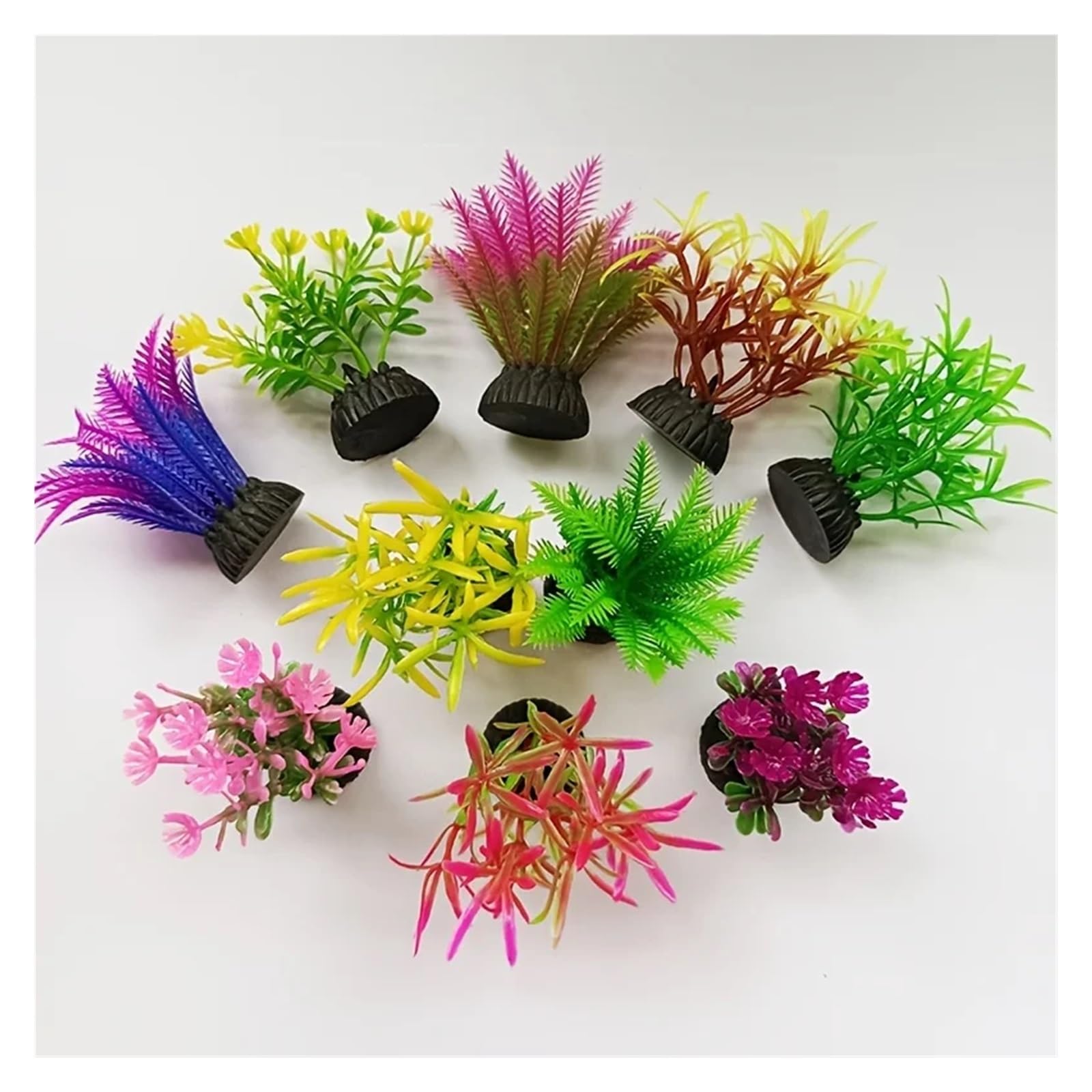 Plantas Artificiales para acuarios, Plantas de Algas Artificiales for Acuario, 10 Unidades, 5, cm x 2