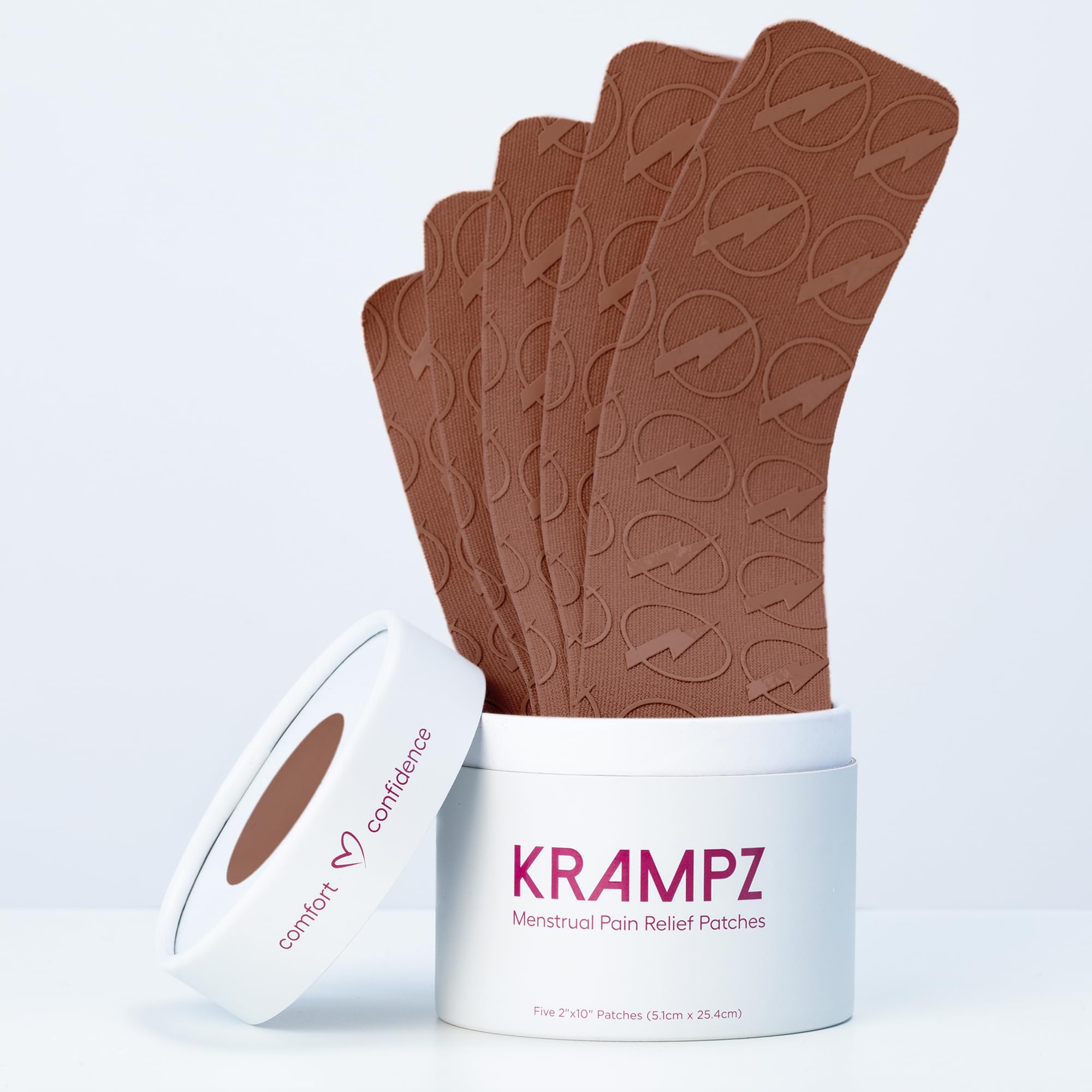Krampz Menstrual Pain Relief Patches | Drug-Free Far-Infrared Period Patches for Cramps | Up to 72-Hour Wear | Water &amp; Sweat Resistant | Tone Three - 5 Count | Not a Heat Patch