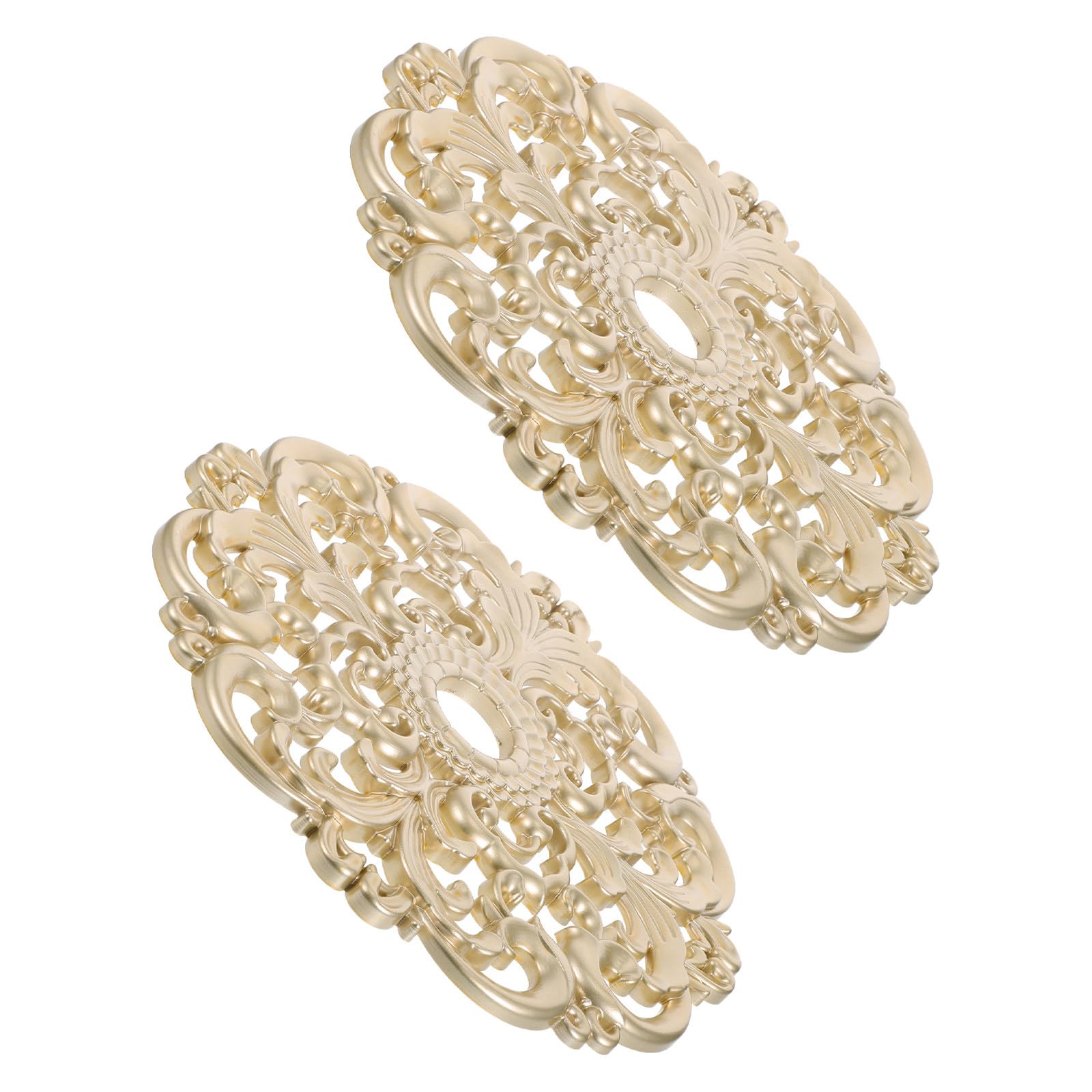 Medallón de techo de 30,5 cm con diseño floral elegante en acabado blanco de estilo clásico