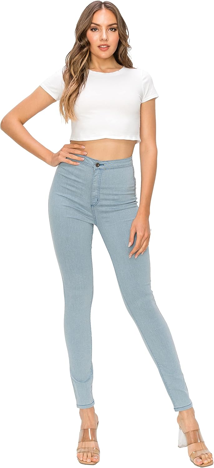 Aphrodite High Waisted Jeans for Women - High Rise Waist Skinny Slim Fit Stretch Casual Denim Pants with Back Pockets