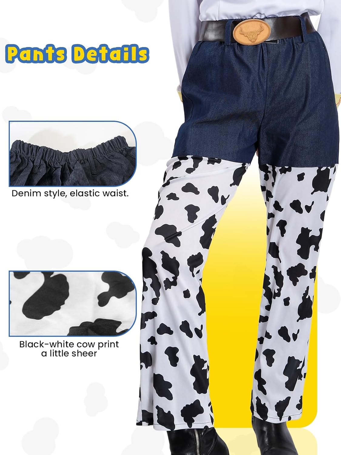 Wildarms Adult Cowgirl Jessie Cosplay Shirt Pants Woody Jessie Button Down Long Sleeve Shirt for Halloween Costume