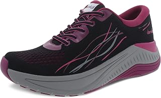 Dansko Women's Pace Walking Shoe - Lightweight Performance Sneaker with Arch Support, Black/Berry, 8.5-9 Price In India