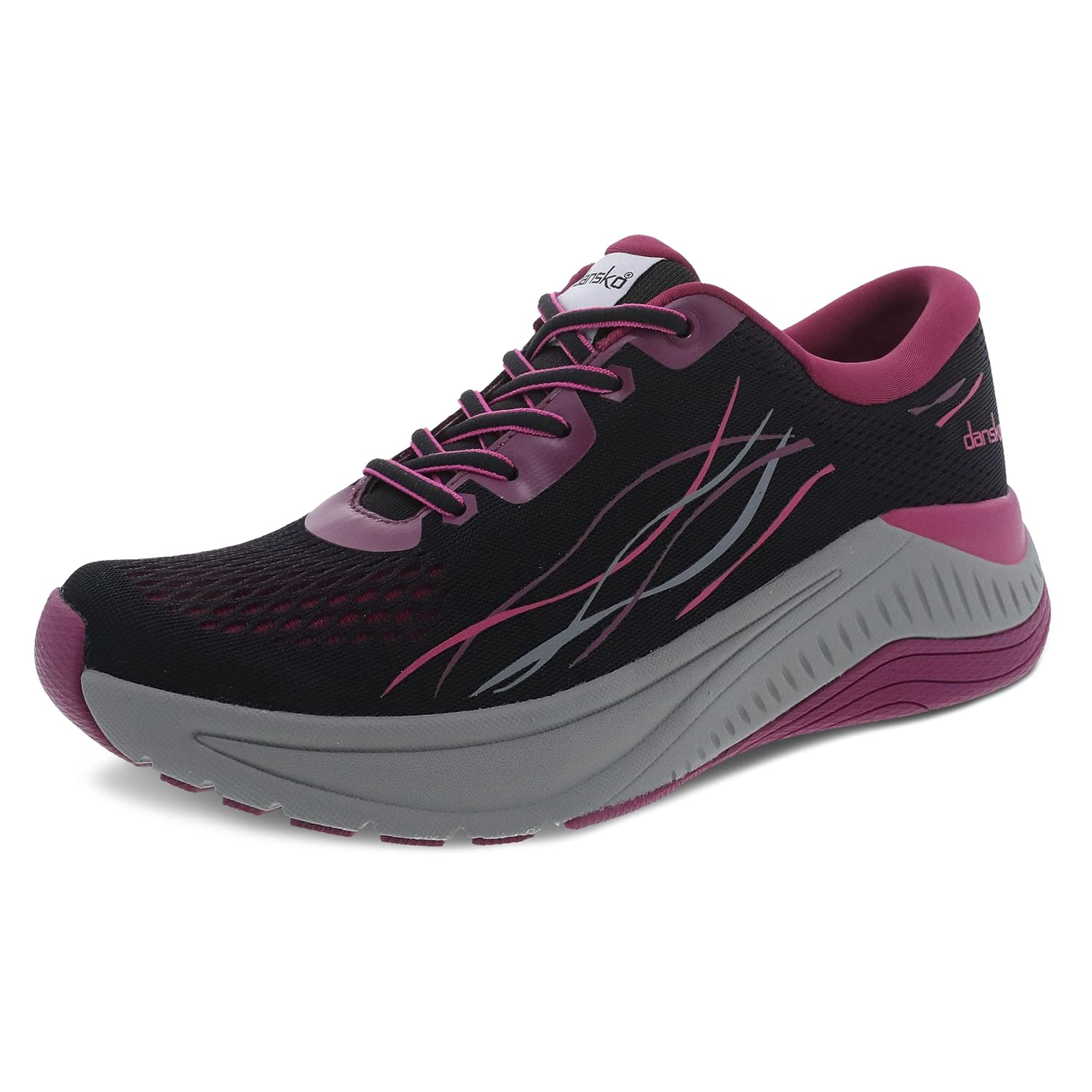 Dansko Women's Pace Walking Shoe - Lightweight Performance Sneaker with Arch Support, Black/Berry, 8.5-9 - Review, Price and Buying Guide