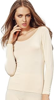 قميص بيسيك باكمام طويلة ورقبة دائرية ورفيع للغاية للنساء من ليانغ رو