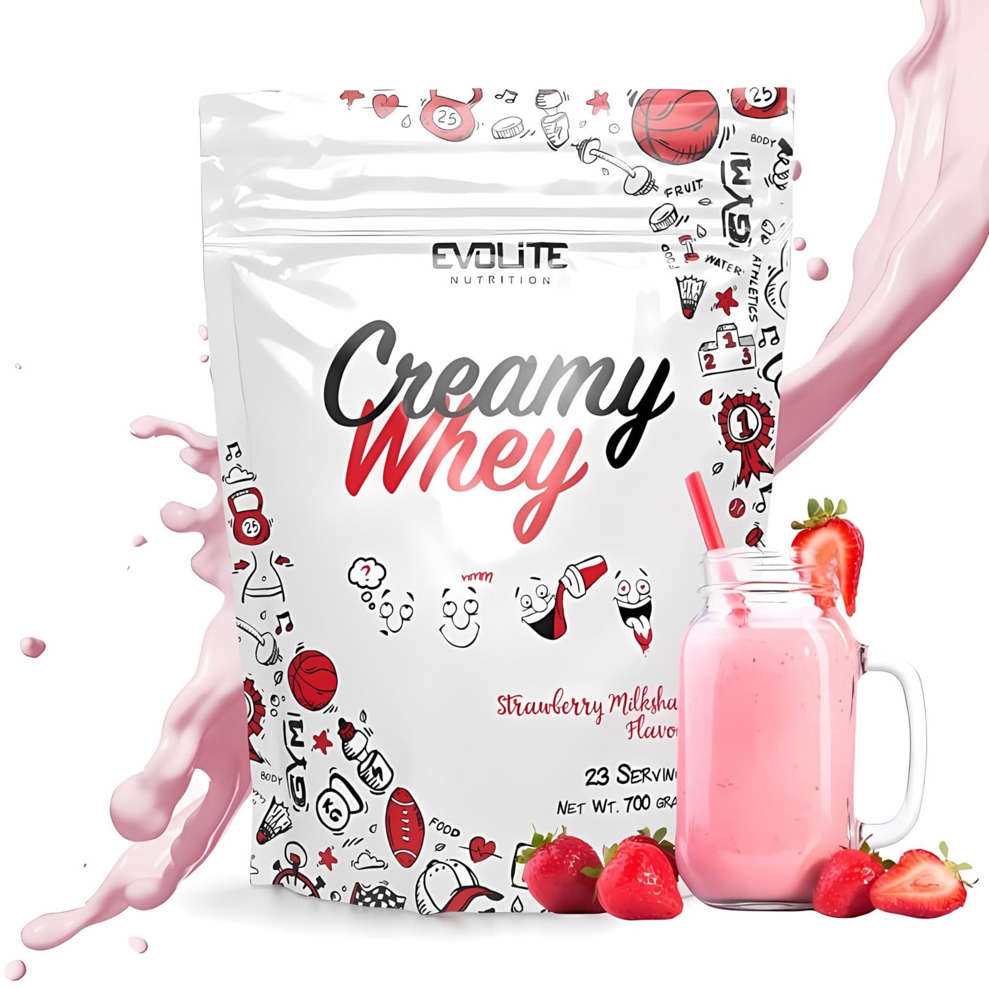 Evolite Nutrition Creamy Whey Conditioner z maślanką 700 g - Proszek białkowy - wysoka dawka BCAA - żywność o niskiej zawartości węglowodanów