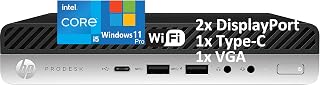 HP ProDesk 600 G4 Mini Desktop PC, Intel 6-Core i5-8500T, 16GB DDR4 RAM, 512GB PCIe SSD, WiFi, Bluetooth, Dual DisplayPort, VGA, USB-C, Windows 11 Pro - Business Office Mini Computer