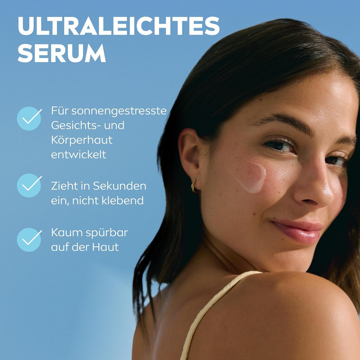 NIVEA SUN Serum nawilżające po opalaniu z bioaloesem, witaminą E i kwasem hialuronowym, balsam po opalaniu wspomagający regenerację skóry po opalaniu (100 ml)