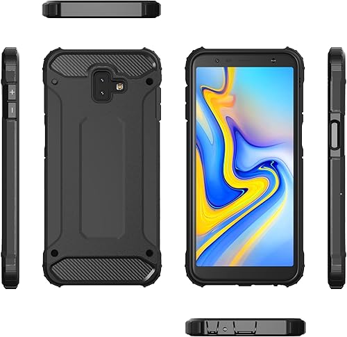 Miniatura 9 de Asuwish Funda protectora para Samsung Galaxy J6 Plus 2018 con protector de pantalla de vidrio templado y accesorios delgados de doble celda, Gaxaly