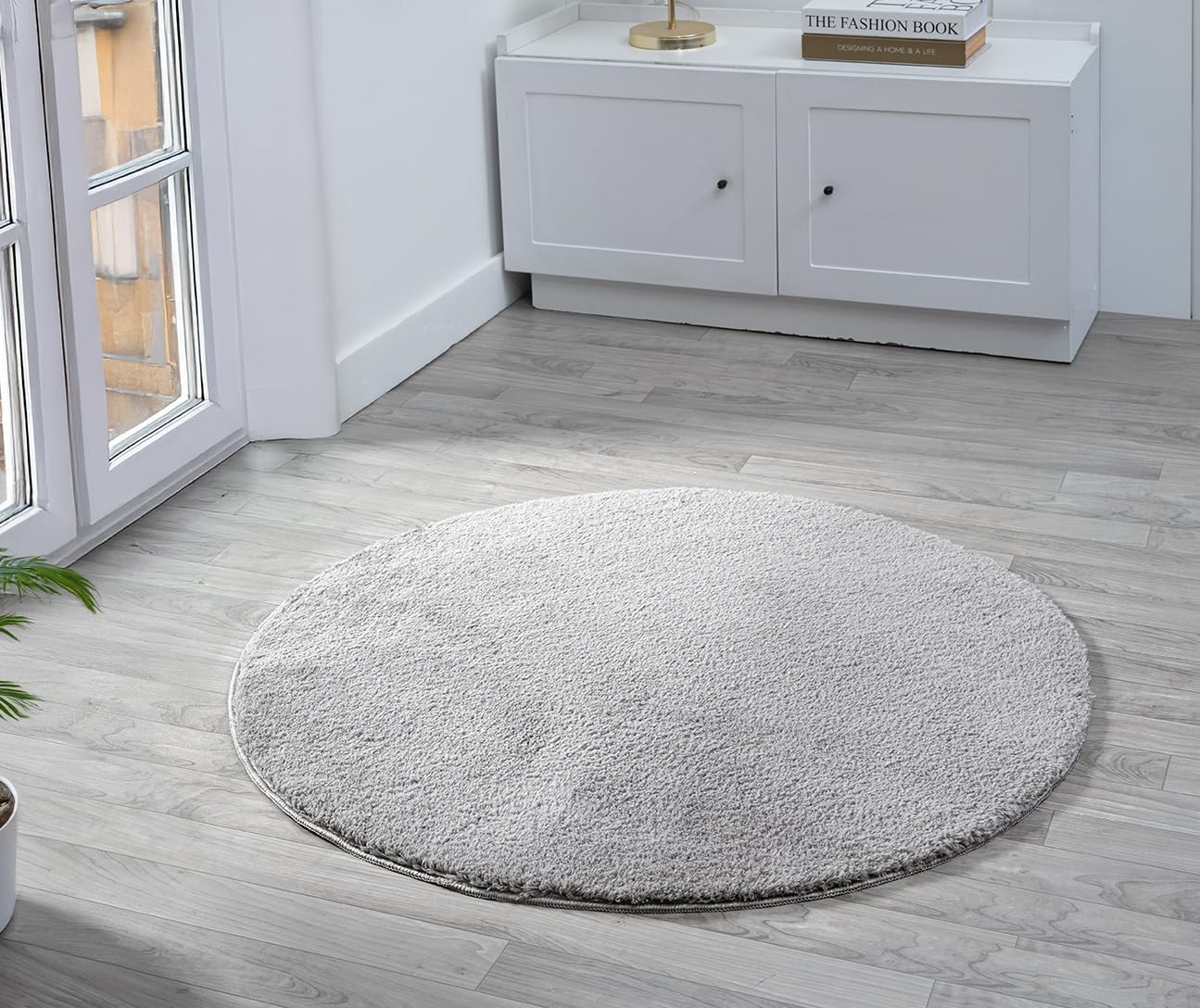 Rugs by Desire Comfy Washable Modern Living Room Rug Polyester Plain Indoor Area Rug with Low Pile - Anti-Slip Felt Backing SuperSoft Carpet Bedroom-Hallway, Dark Grey, 100xCRL cm