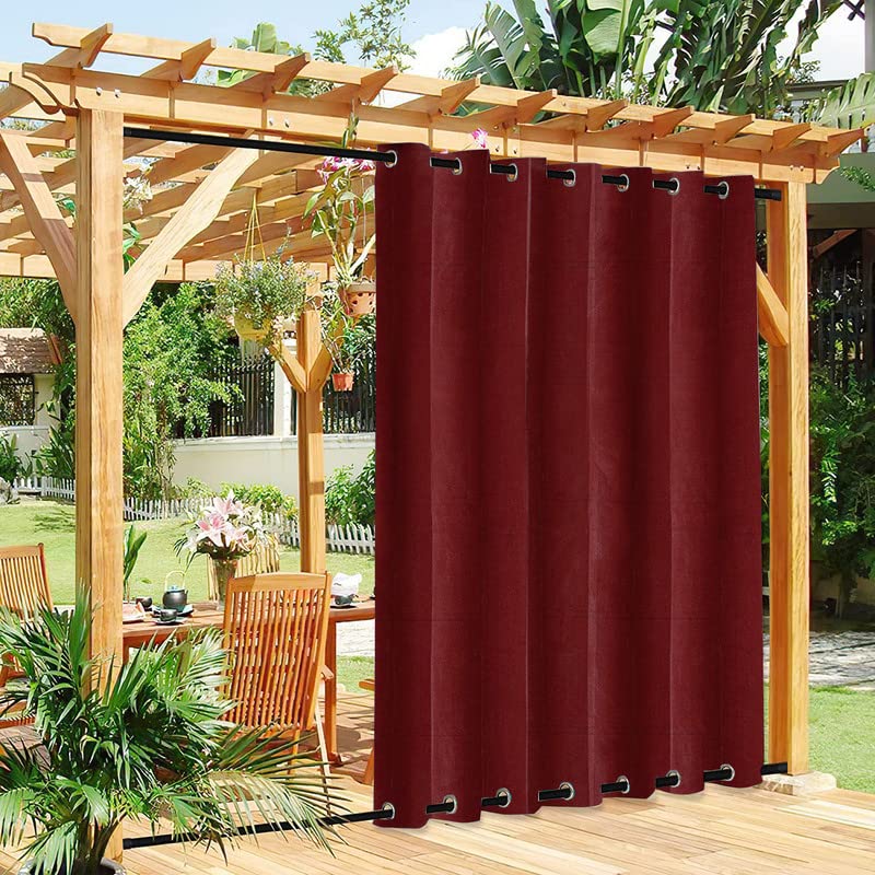 Duronet- HDPE Fabric Solid Sun Blockage (90-95%) 240 GSM Heat & Uv Protection Top Bottom SS Eyelete Outdoor Balcony Curtains (Burgundy 9.5X5 Feet) Pack of 1-image-10