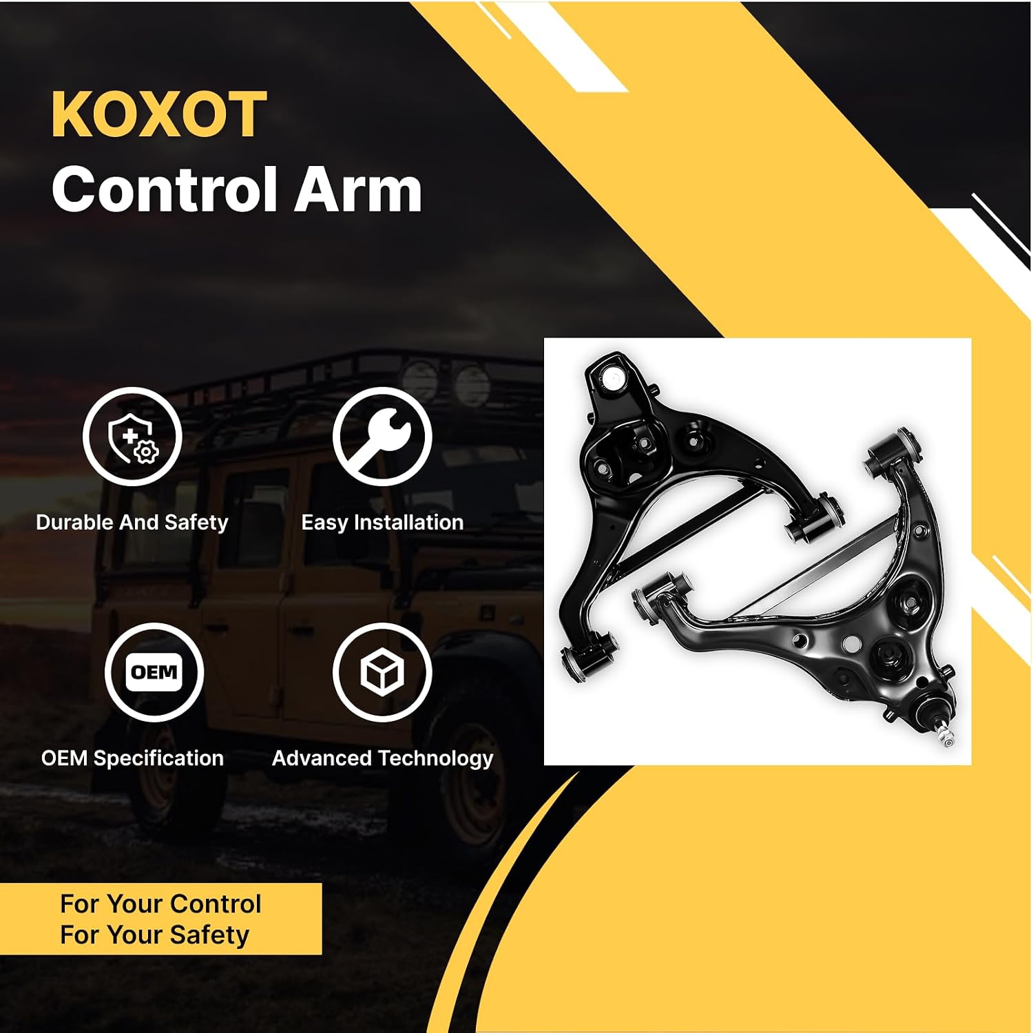2Pcs Front Lower Control Arm Kit Ball Joint Compatible with Fit for Ford F-150 2015 2016 2017 2018 2019 2020, Replace OE# K643169 K643168