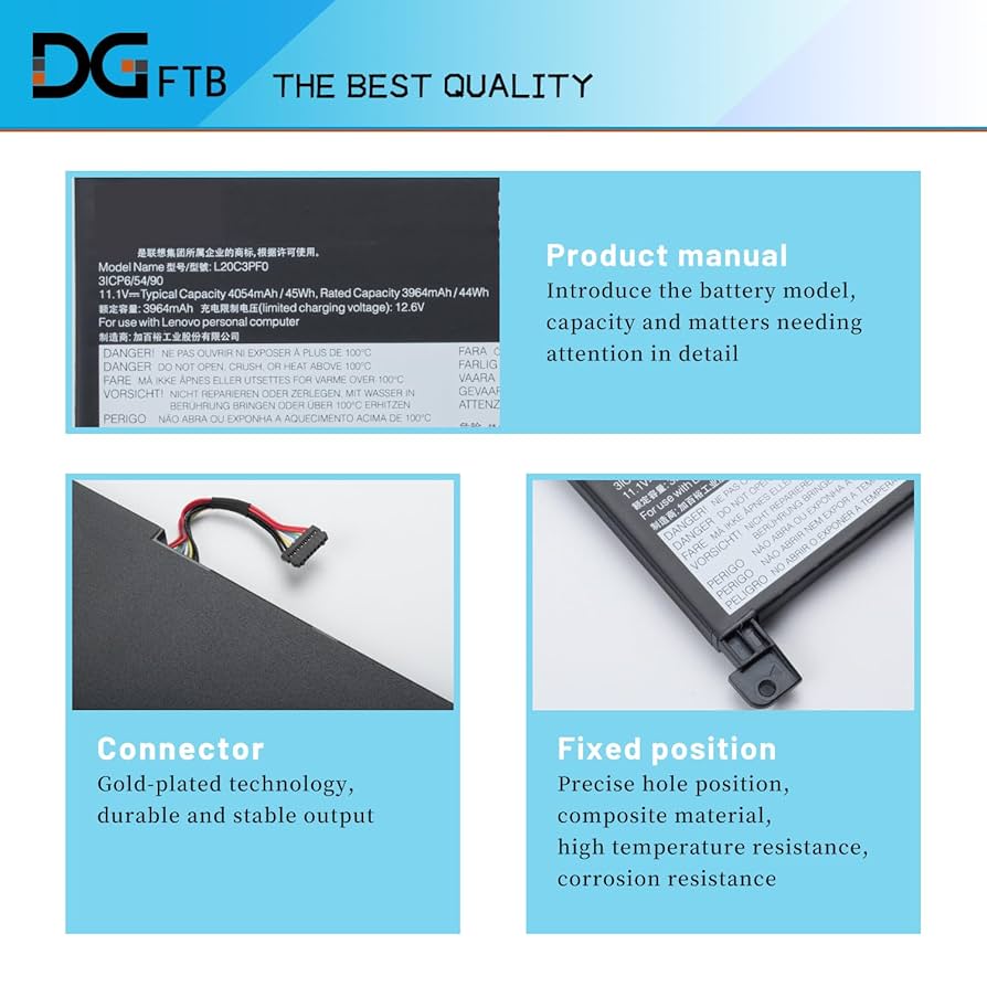 Amazon.com: L20M3PF0 L20C3PF0 laptop battery for Lenovo