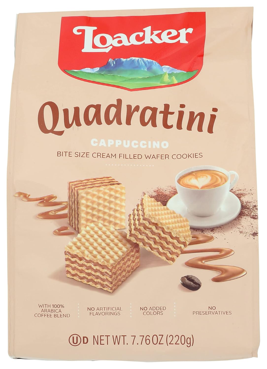 Loacker Quadratini Cappuccino, 7.76-Ounces (Pack of 8)