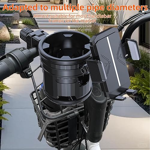 Miniatura 5 de Portavasos universal 4 en 1 para cochecito Soporte ajustable para taza individualdoble y teléfono, giratorio de 360, agarre de silicona