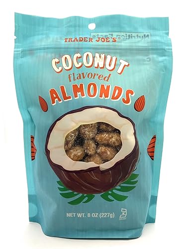 Miniatura 1 de Trader Joes - Almendras con sabor a coco, 8 onzas (8.01 oz), paquete de 1