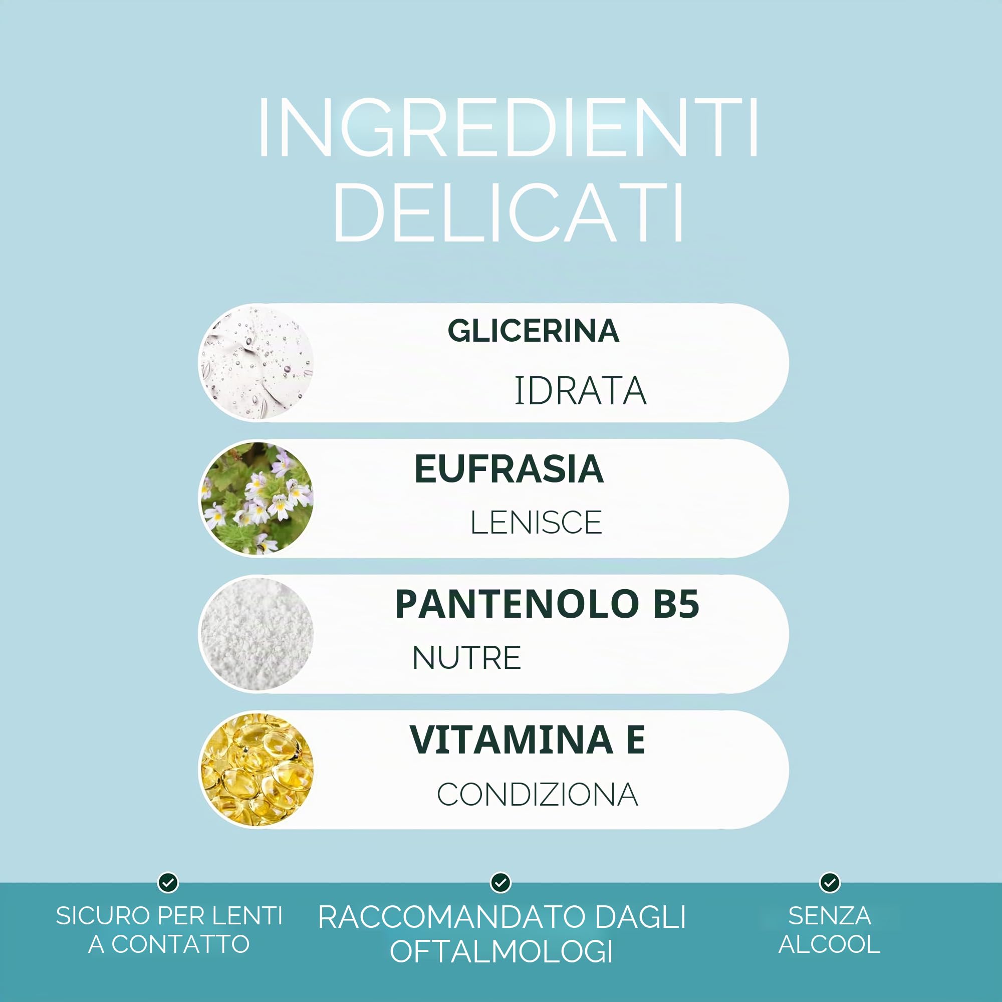 Salviette antimicrobiche per palpebre e ciglia,Per prurito, occhi secchi, stili e blefarite, ipoallergeniche e lenitive per occhi sensibili, confezione da 60
