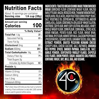 4C Premium Spicy Bread Crumbs, Spicy, 15 Ounce (Pack of 1)